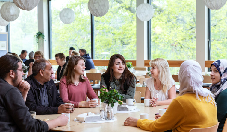 Fika i matsalen